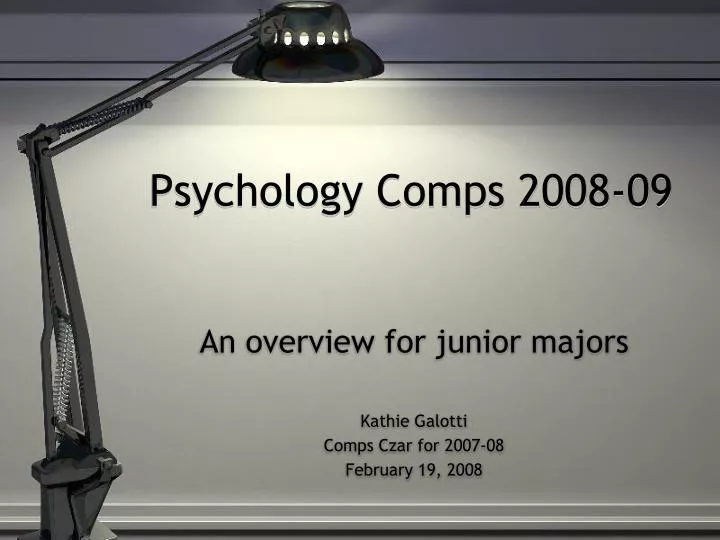 psychology comps 2008 09