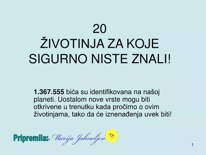 20 ivotinj a za koje sigurno niste znali