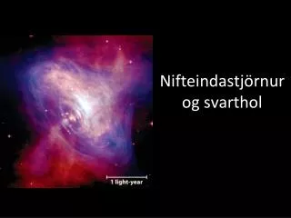 nifteindastj rnur og svarthol