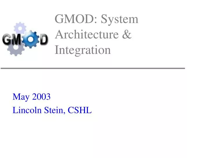 gmod system architecture integration