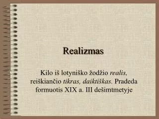 realizmas