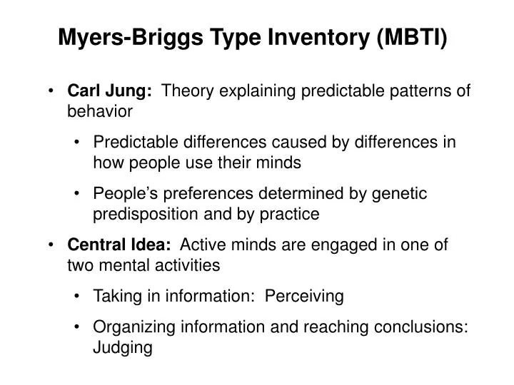 myers briggs type inventory mbti