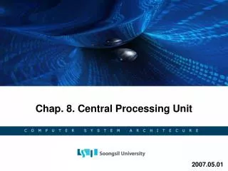 Chap. 8. Central Processing Unit