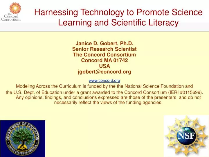 harnessing technology to promote science learning and scientific literacy