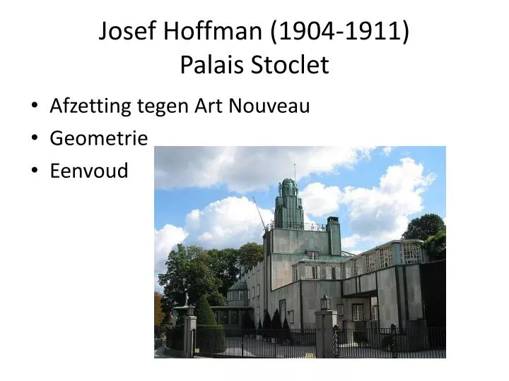 josef hoffman 1904 1911 palais stoclet
