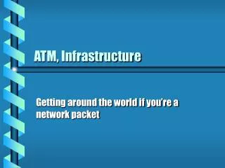 ATM, Infrastructure