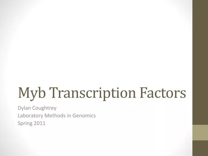 myb transcription factors