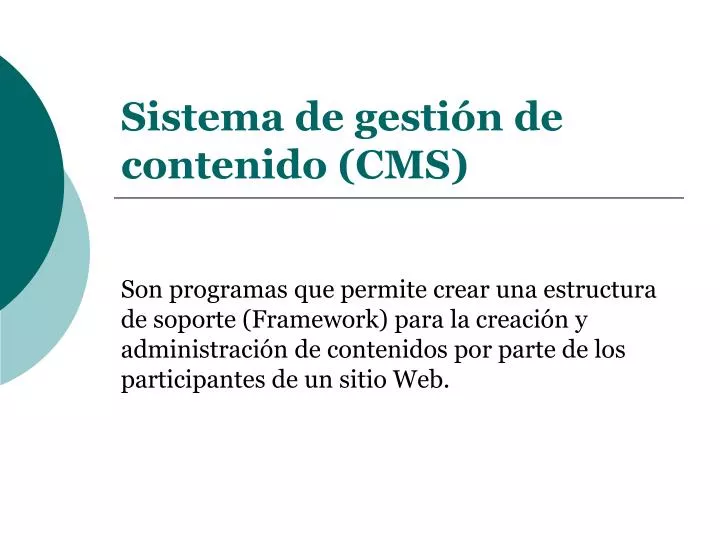 sistema de gesti n de contenido cms