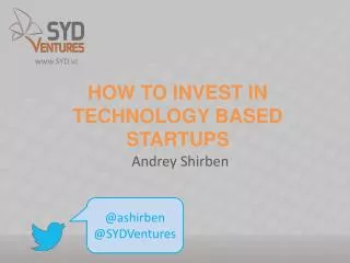 HOW TO INVEST IN TECHNOLOGY BASED STARTUPS