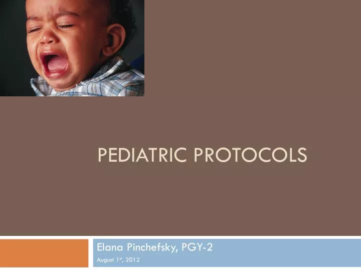 pediatric protocols