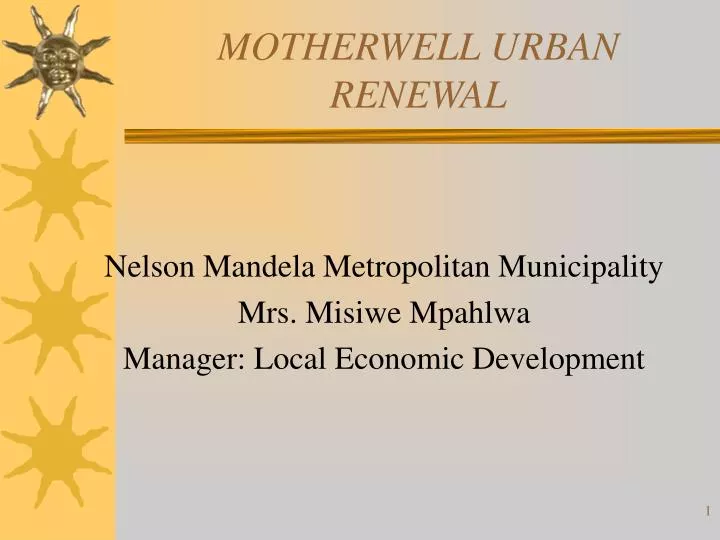 motherwell urban renewal
