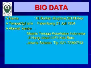 bio data