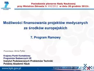 posiedzenie plenarne rady naukowej przy ministrze zdrowia nr xvi 2012 w dniu 20 grudnia 2012r