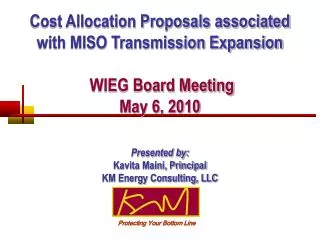 Cost Allocation Proposals associated with MISO Transmission Expansion