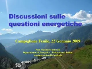 discussioni sulle questioni energetiche