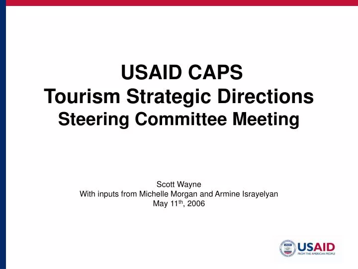 usaid caps tourism strategic directions steering committee meeting