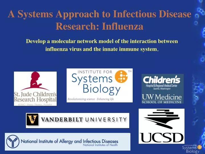 a systems approach to infectious disease research influenza