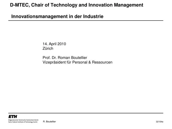 d mtec chair of technology and innovation management innovationsmanagement in der industrie