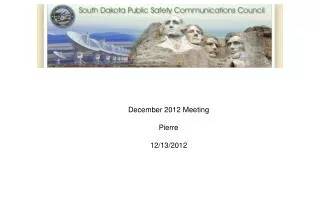 December 2012 Meeting Pierre 12/13/2012