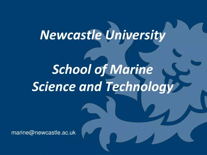 newcastle university school of marine science and technology