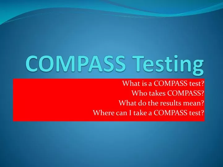 compass testing