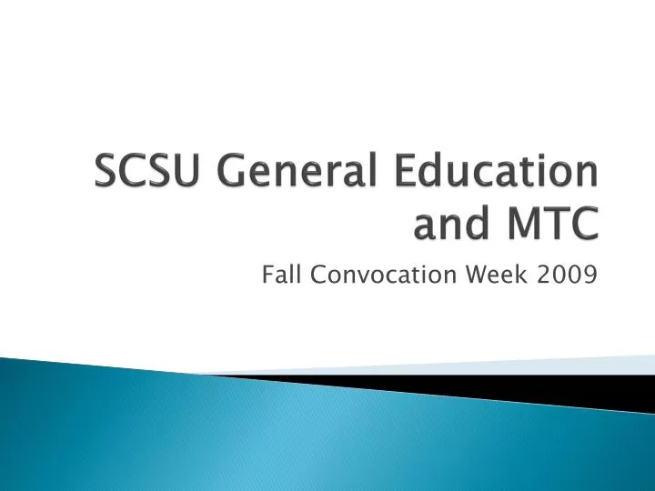 scsu general education and mtc
