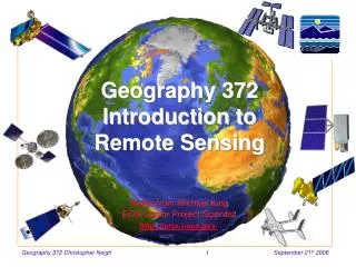 Geography 372 Introduction to Remote Sensing