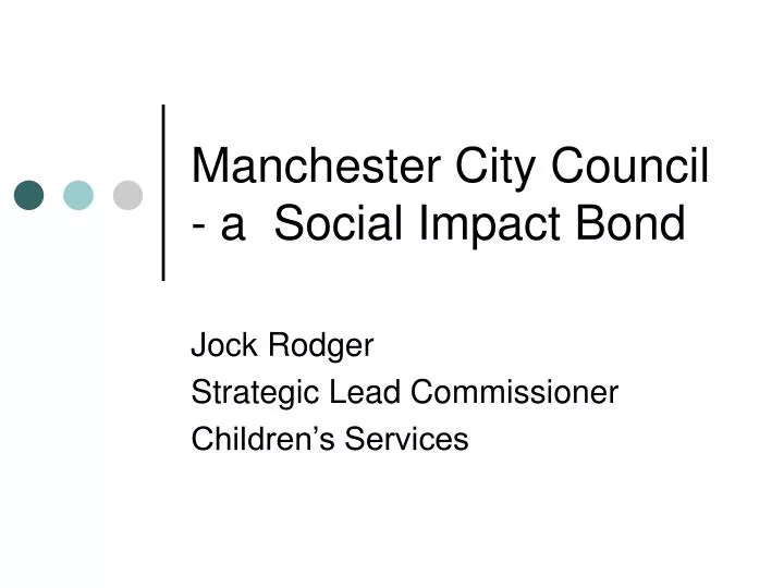 manchester city council a social impact bond