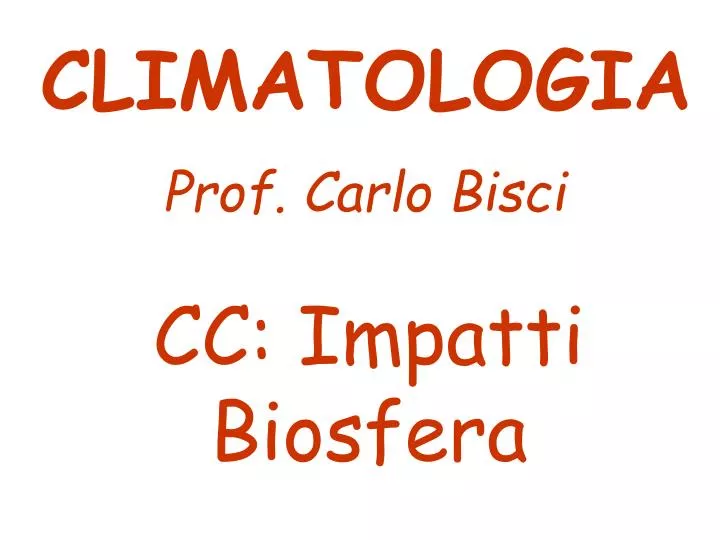 cc impatti biosfera