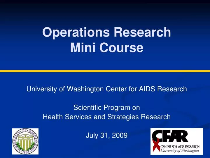 operations research mini course