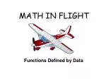 Flight Functions Defined by Data: Postage Rates, Piecewise Solution, Predictive Trends - slide 1