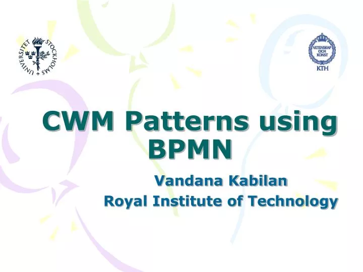 cwm patterns using bpmn
