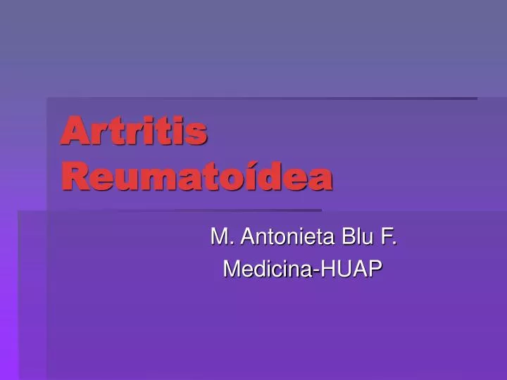 artritis reumato dea