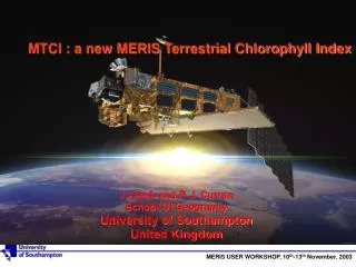 MTCI : a new MERIS Terrestrial Chlorophyll Index