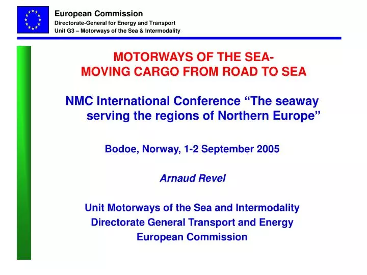motorways of the sea moving cargo from road to sea