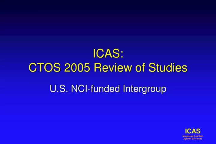 icas ctos 2005 review of studies
