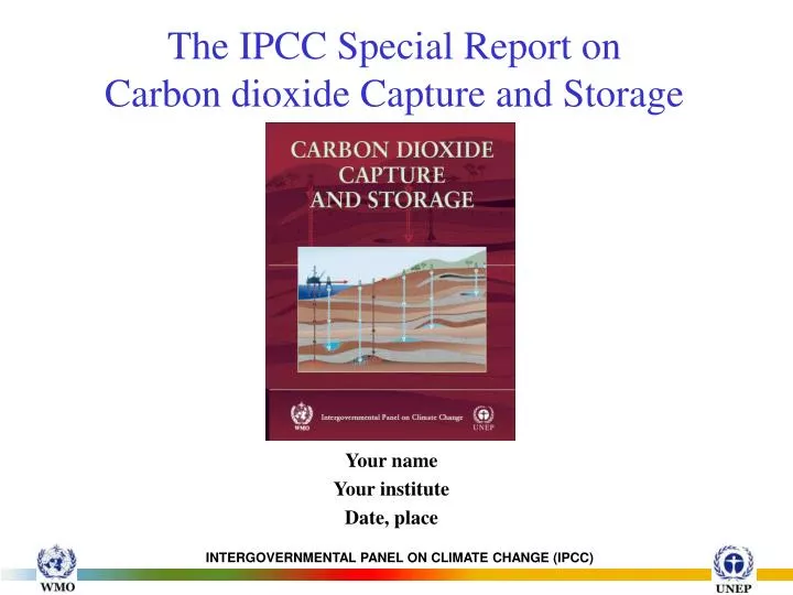 the ipcc special report on carbon dioxide capture and storage