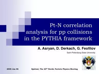 Pt-N correlation analysis for pp collisions in the PYTHIA framework