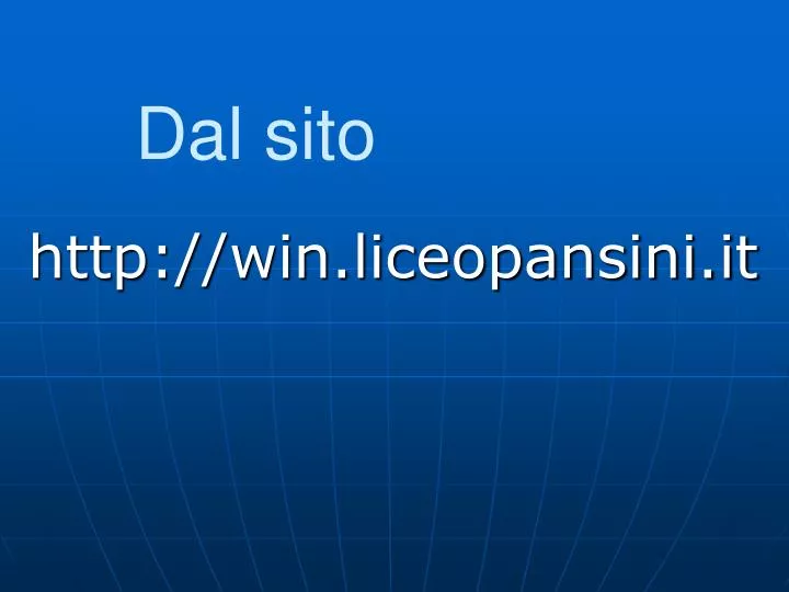 http win liceopansini it