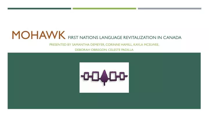 mohawk first nations language revitalization in canada