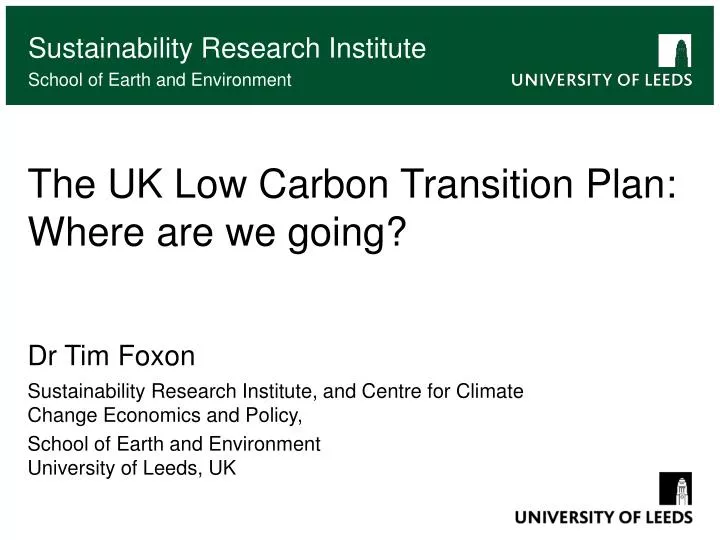 the uk low carbon transition plan where are we going