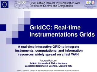 GridCC: Real-time Instrumentations Grids