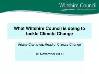 What Wiltshire Council is doing to tackle Climate Change