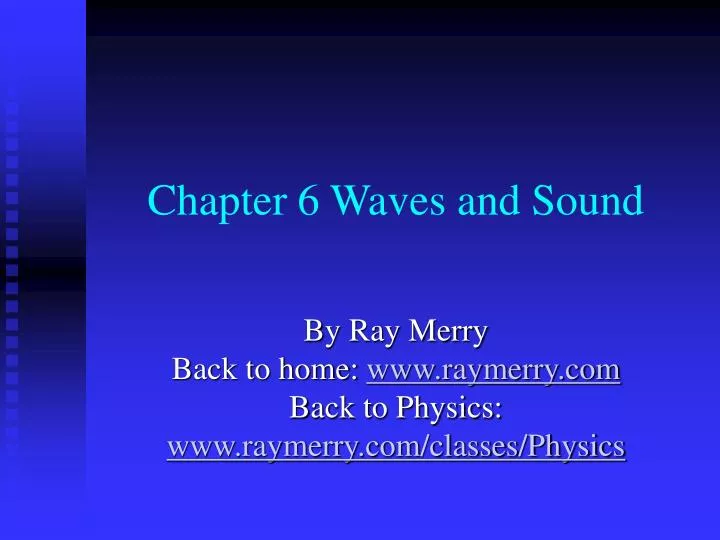 chapter 6 waves and sound