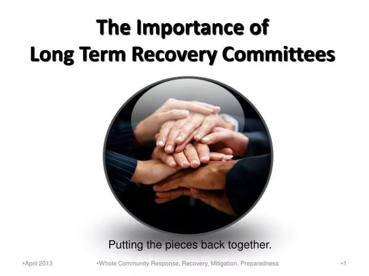 the importance of long term recovery committees
