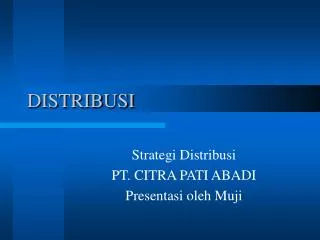 distribusi