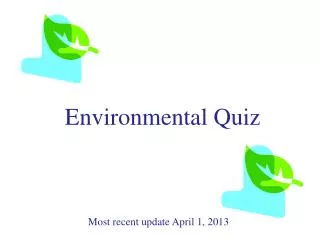Environmental Quiz