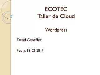 ecotec taller de cloud