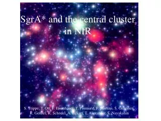 SgrA* and the central cluster in NIR