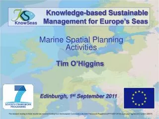 Marine Spatial Planning Activities